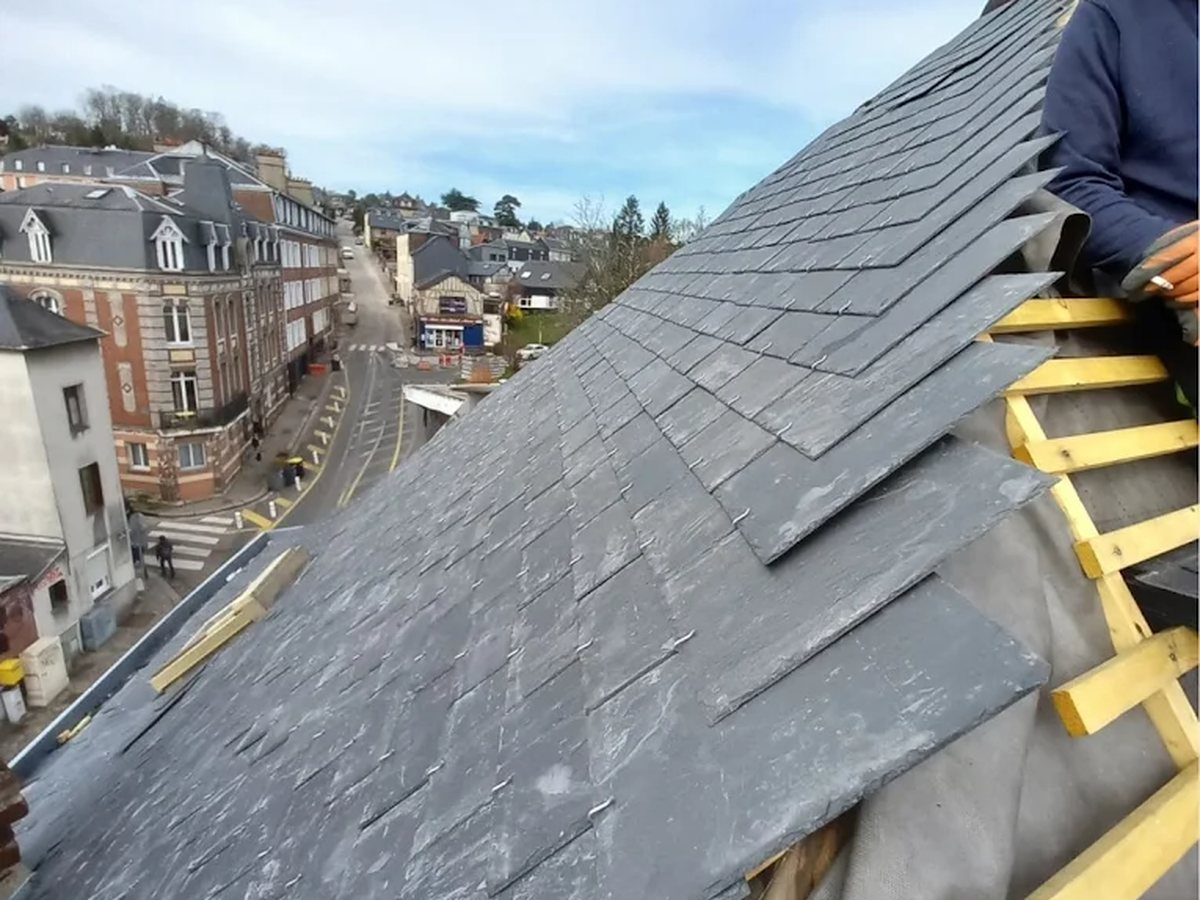 Intervention sur toiture ardoise — Rouen